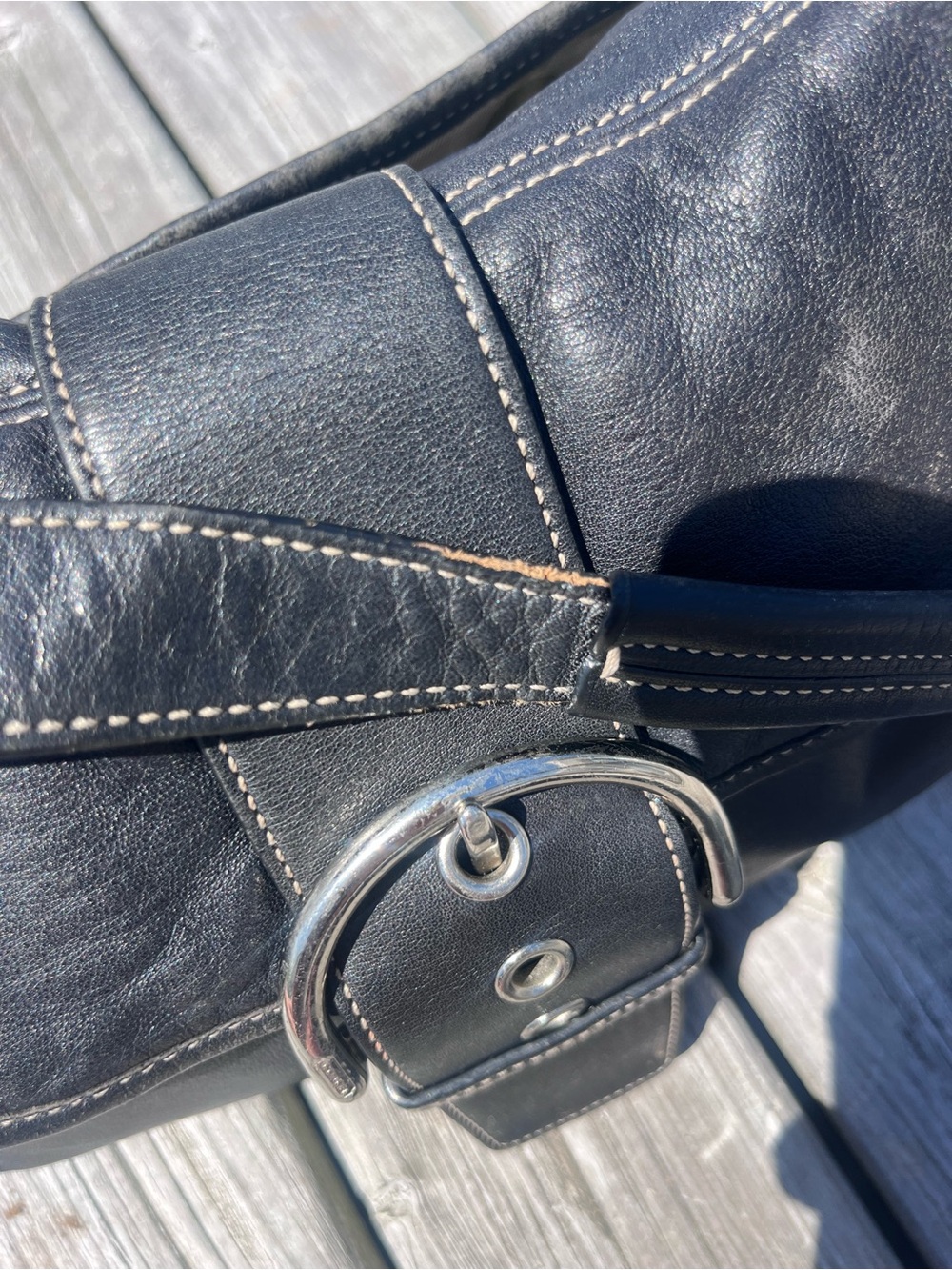 Coach A04S - 9248 Vintage Soho Y2K Black Leather Shoulder Bag - Picture 9 of 10